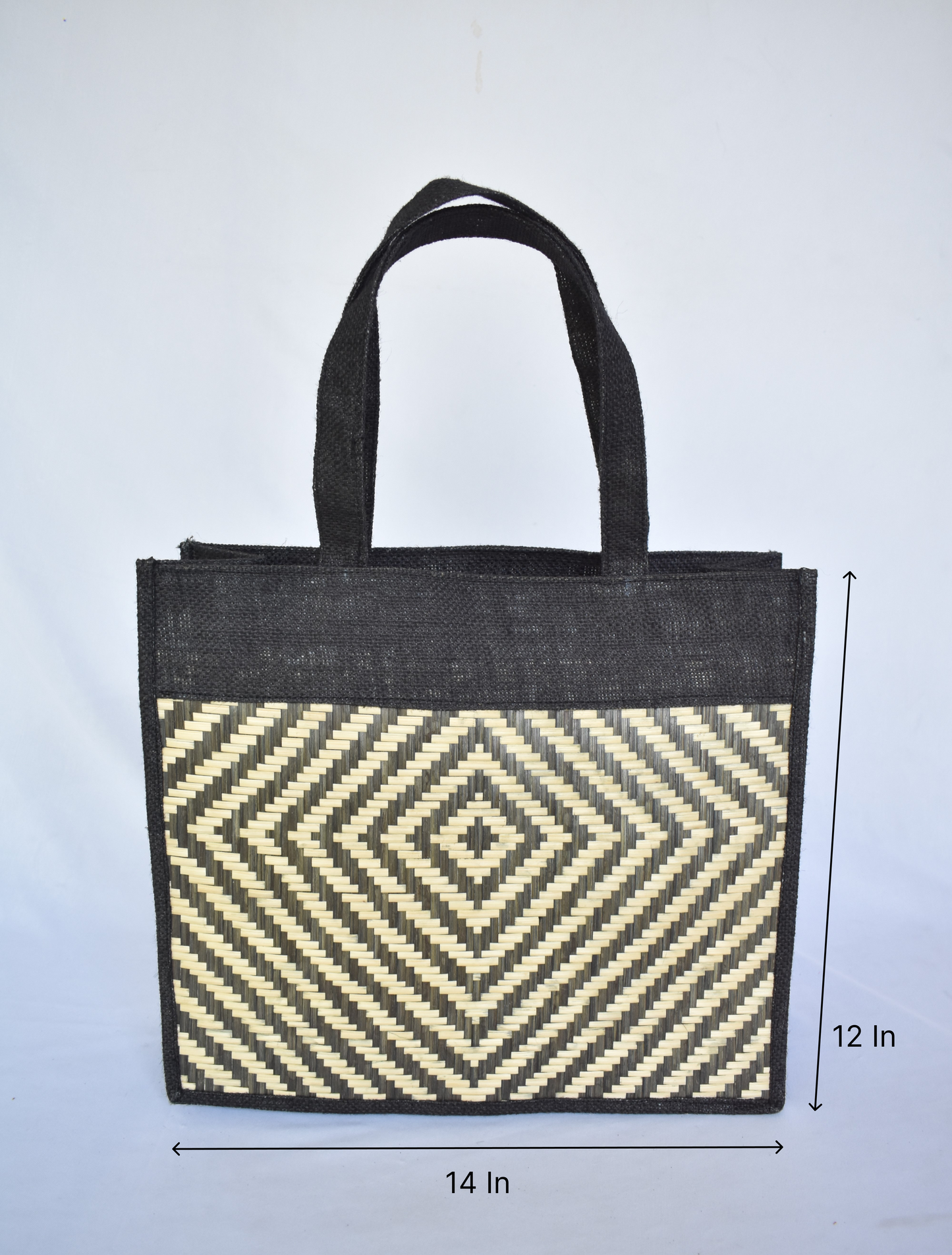 Jute + Bamboo Short Handle Tote Bag