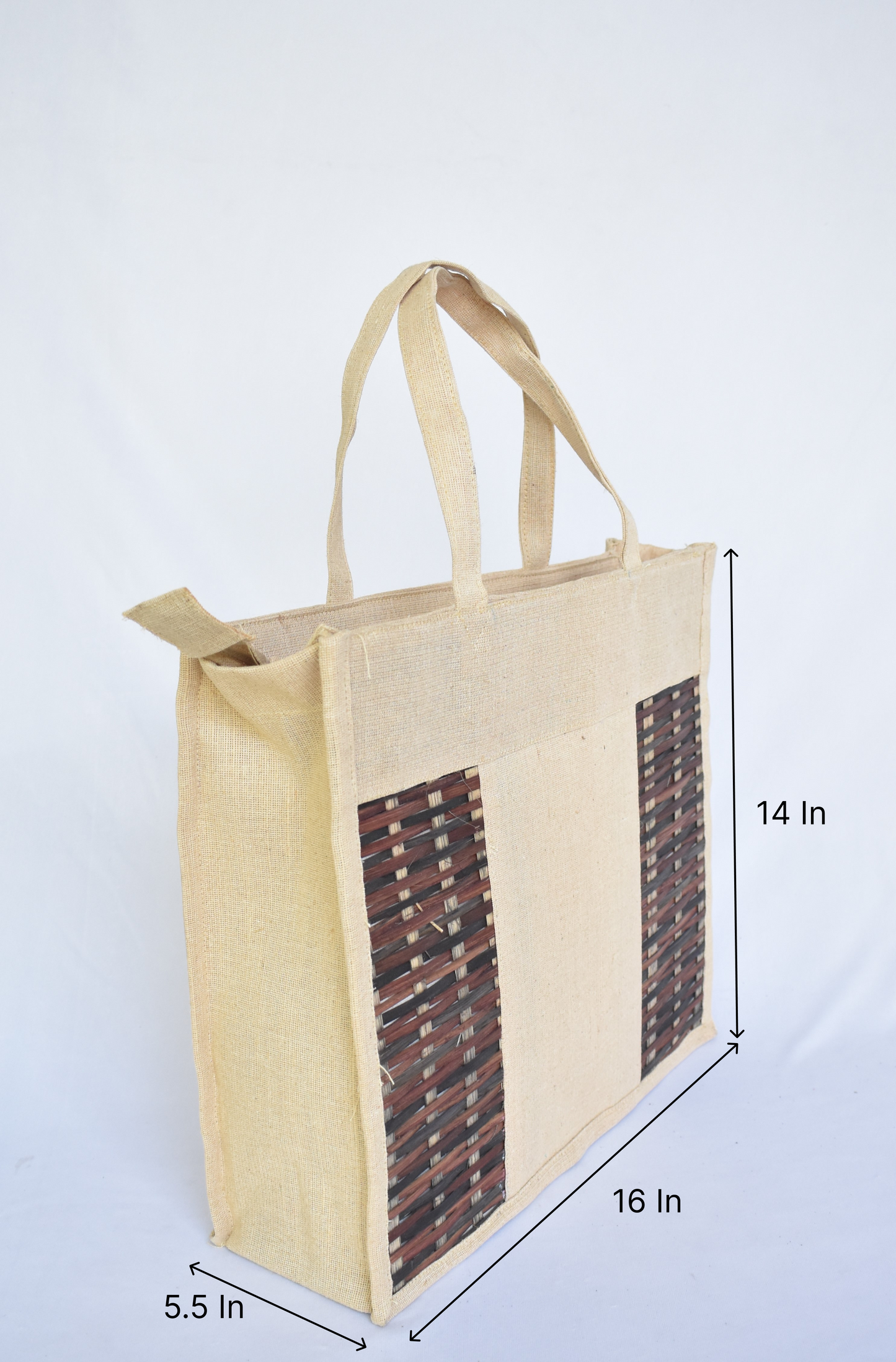 Jute + Bamboo Short Handle Tote Bag