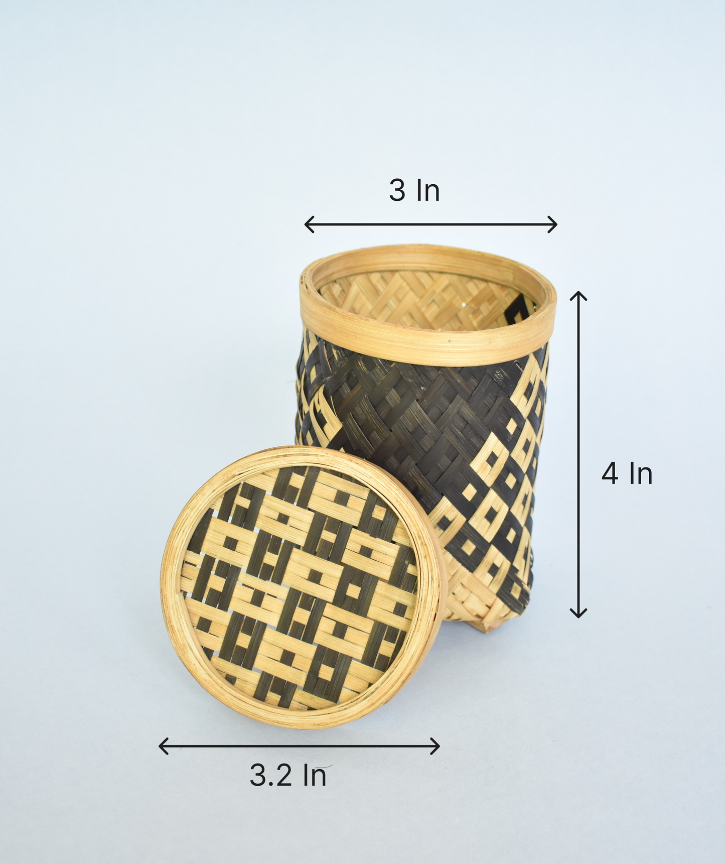 Bamboo Multi Purpose Storage Container | With Lid | Small Size