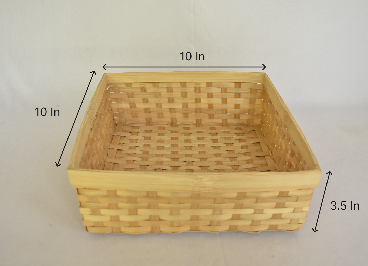 Bamboo Multi Purpose Storage Basket | Square Shape