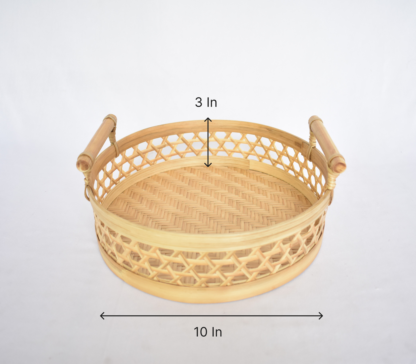 Bamboo Fruit Basket | Round Shape | Hexagon Pattern