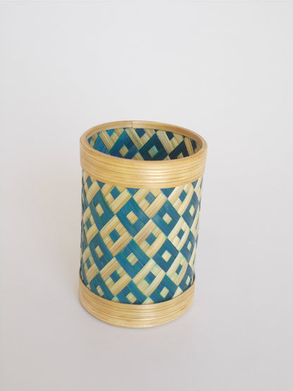Cylindrical Bamboo Pen Stand