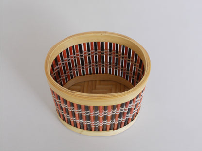 Oval Shaped Bamboo Pen Stand