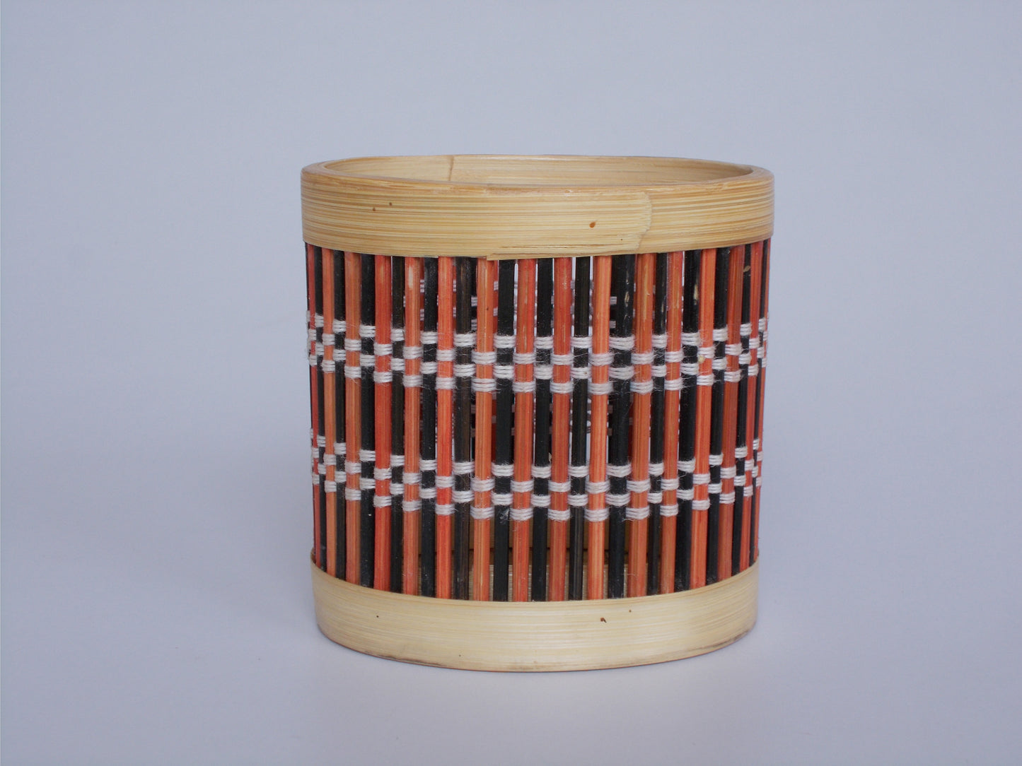 Oval Shaped Bamboo Pen Stand