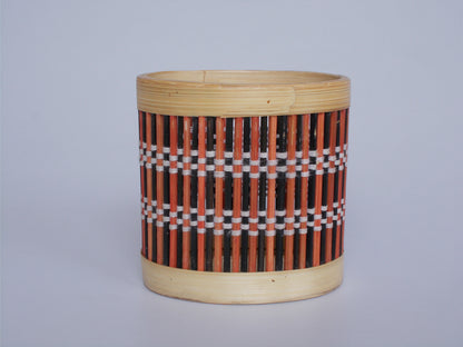 Oval Shaped Bamboo Pen Stand