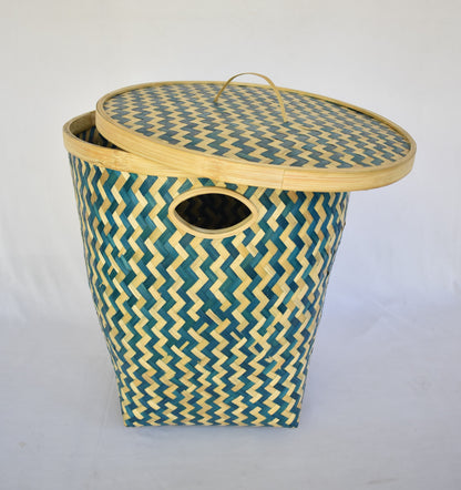 Bamboo Laundry Basket | With Cover | Large Size