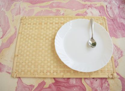 Bamboo Table Mat | Set Of 6 | Rectangular Shape