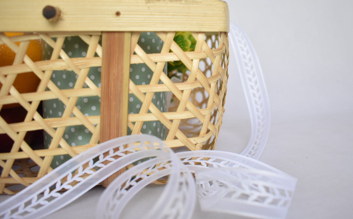 Bamboo Gift Basket | With Handle