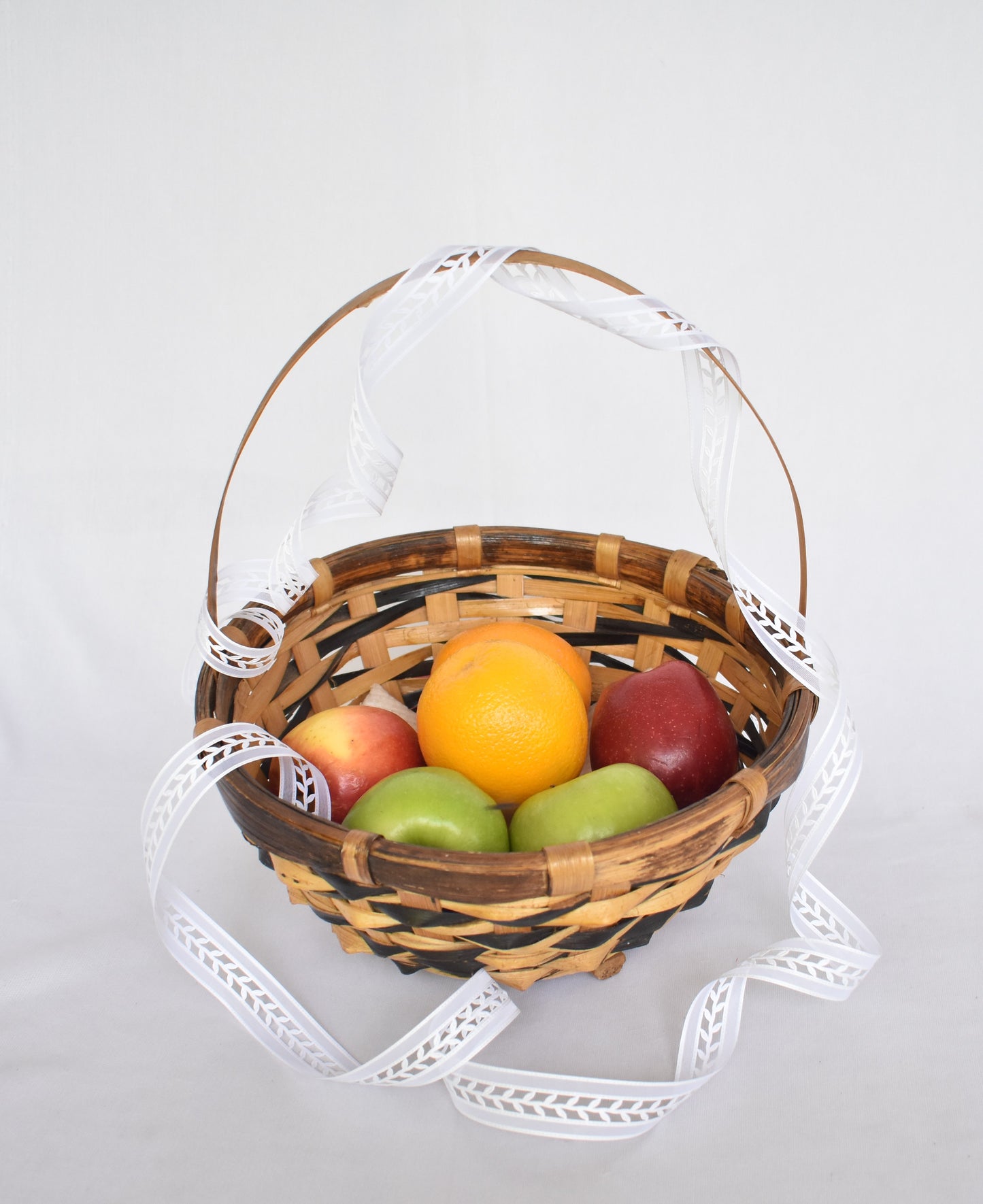 Bamboo Fruit Basket | Round Shape | With Handle