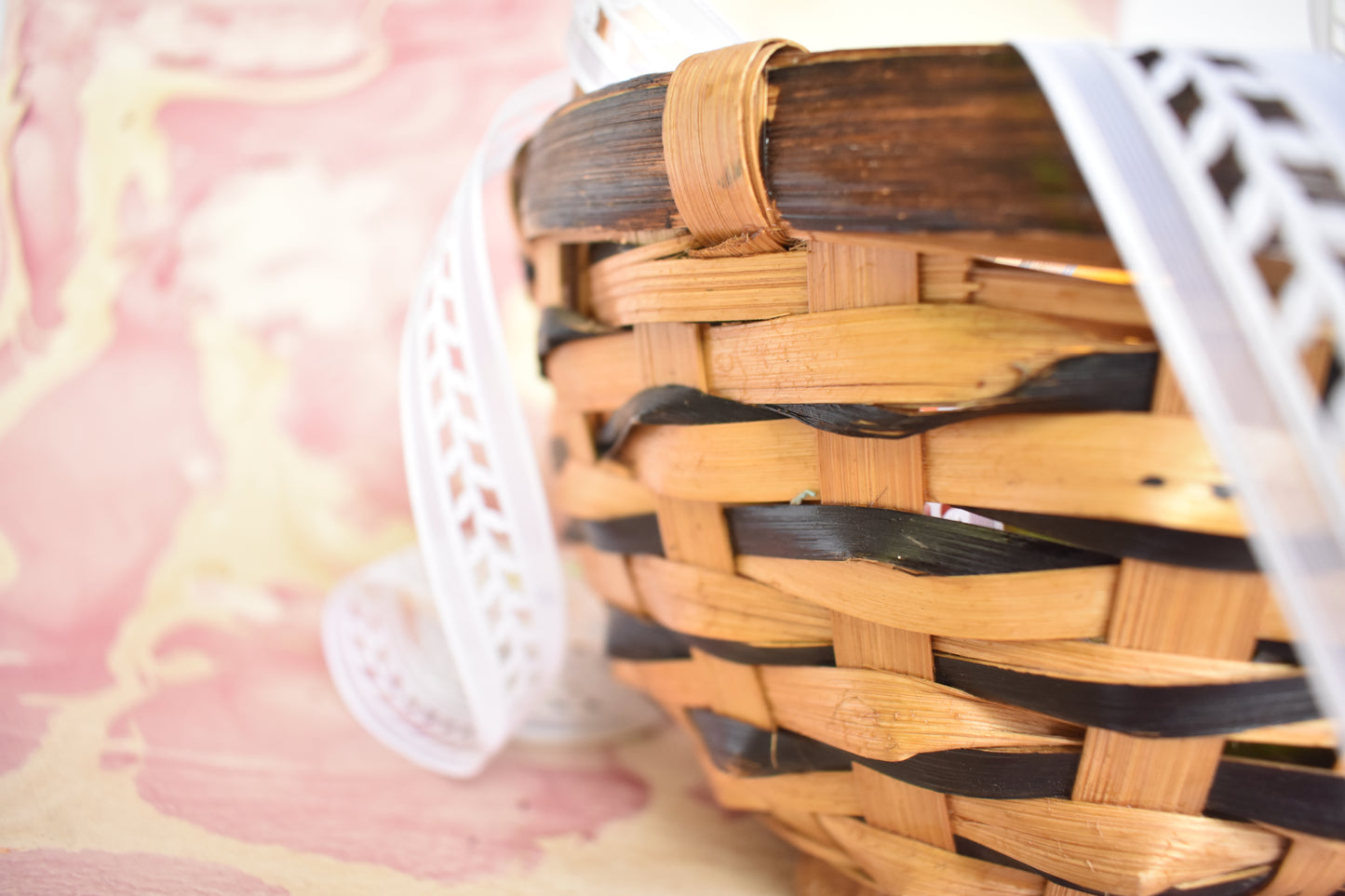 Bamboo Fruit Basket | Round Shape | With Handle