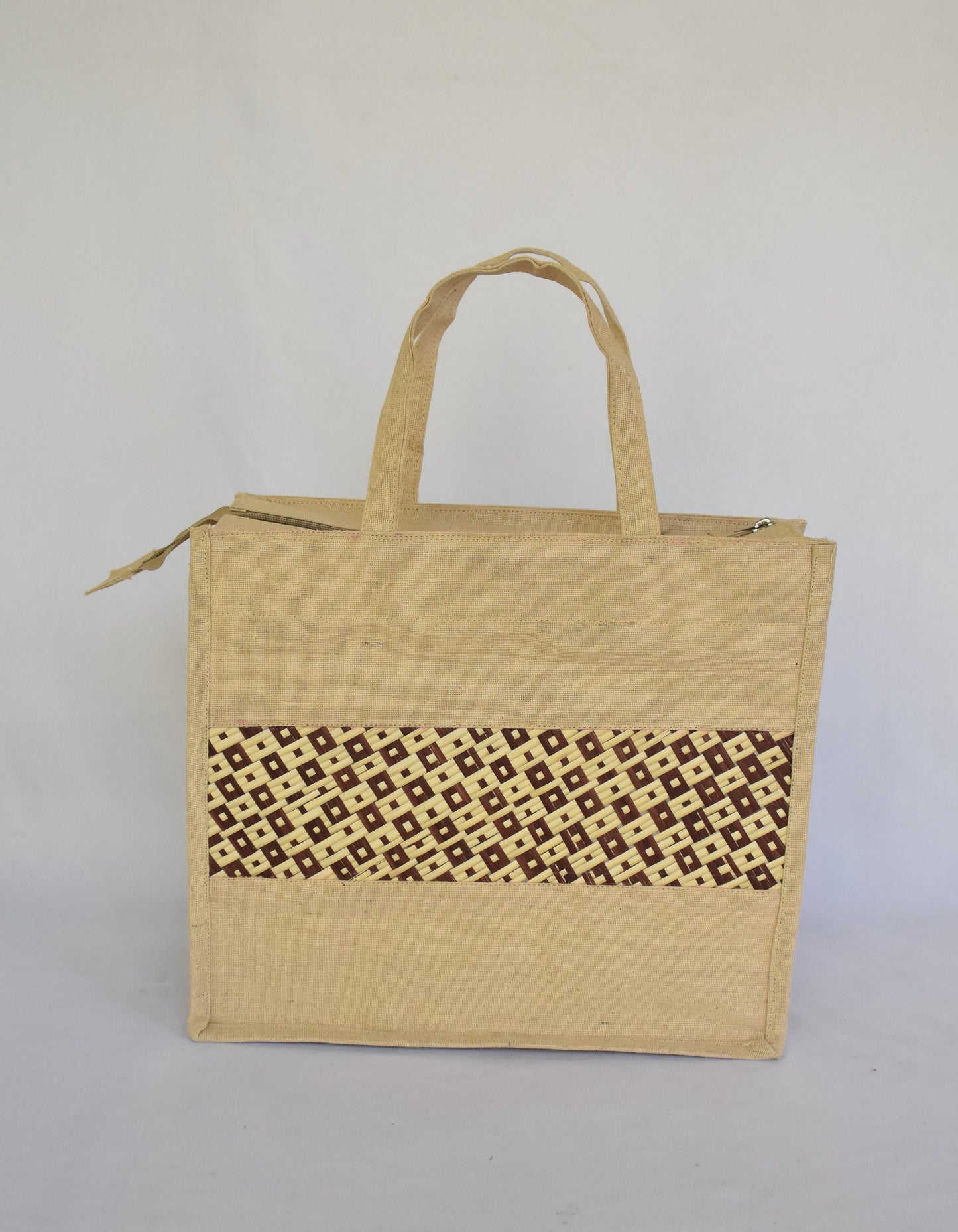 Jute + Bamboo Short Handle Tote Bag