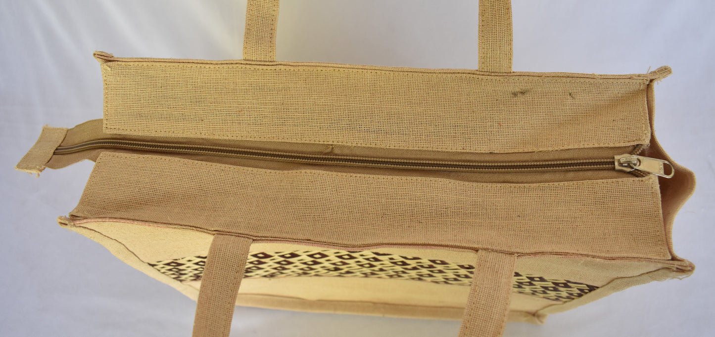 Jute + Bamboo Short Handle Tote Bag