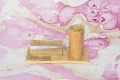 Bamboo Pen Stand & Mobile Holder