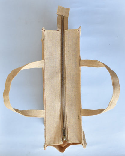 Jute + Bamboo Short Handle Tote Bag