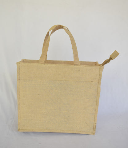Jute + Bamboo Short Handle Tote Bag