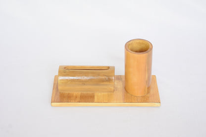 Bamboo Pen Stand & Mobile Holder