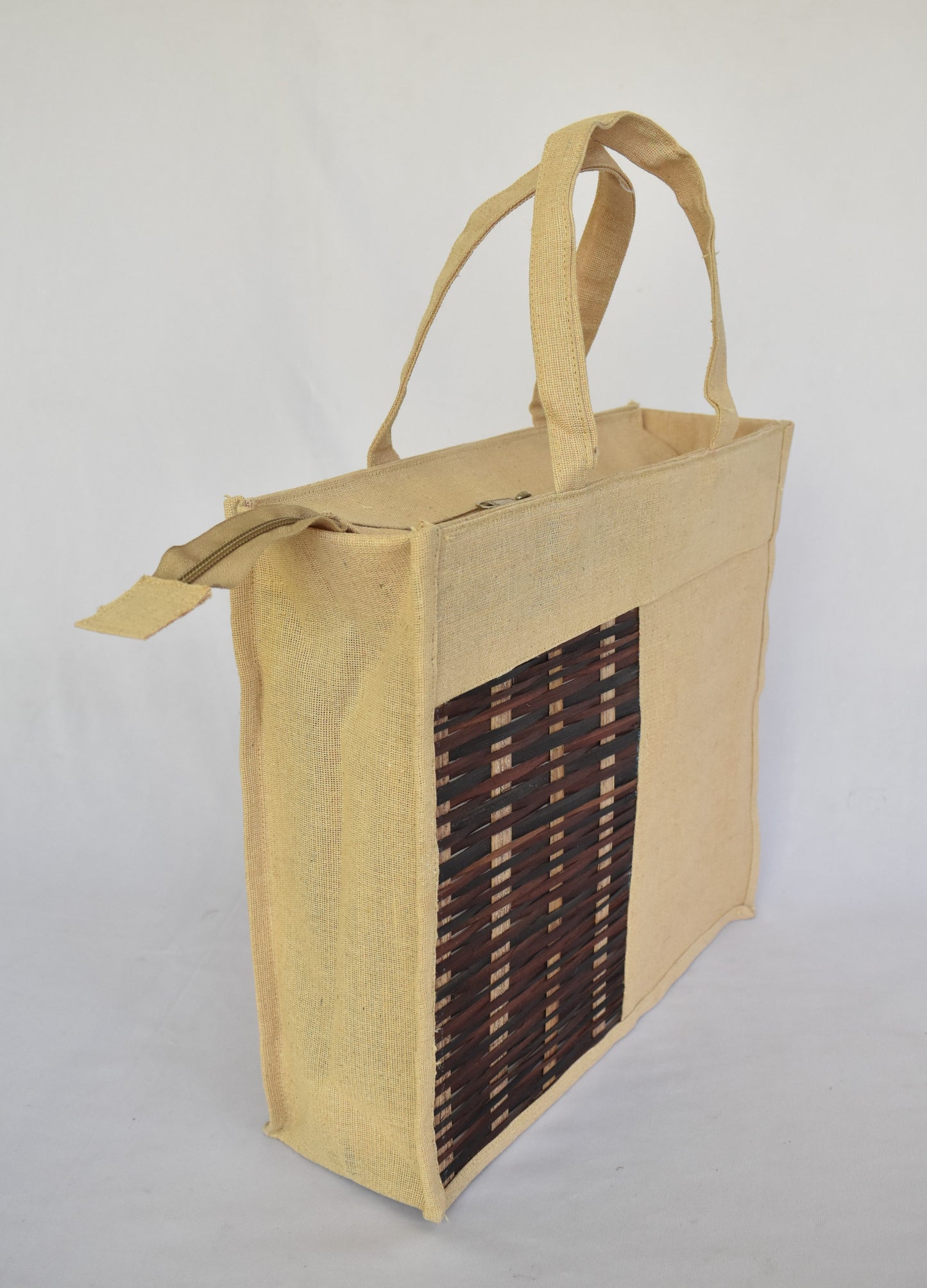 Jute + Bamboo Short Handle Tote Bag