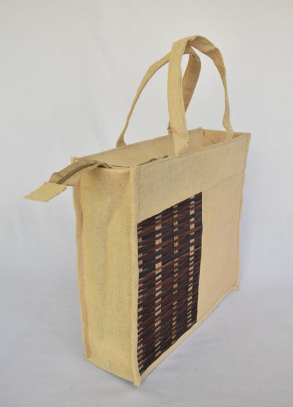 Jute + Bamboo Short Handle Tote Bag