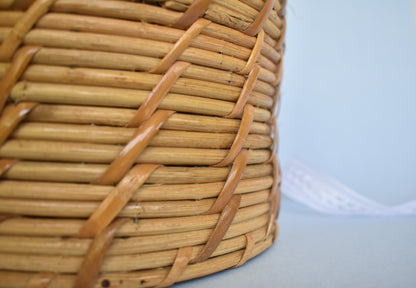 Cane Multi Purpose Storage Basket | Round Shape