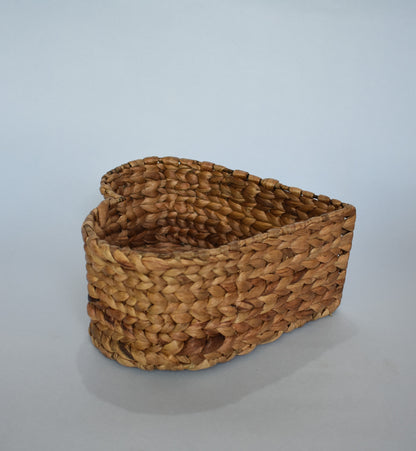 Water Hyacinth Storage Basket | Heart Shape | Small Size