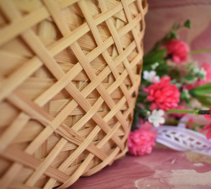 Bamboo Multi Purpose Storage Basket | With Handle