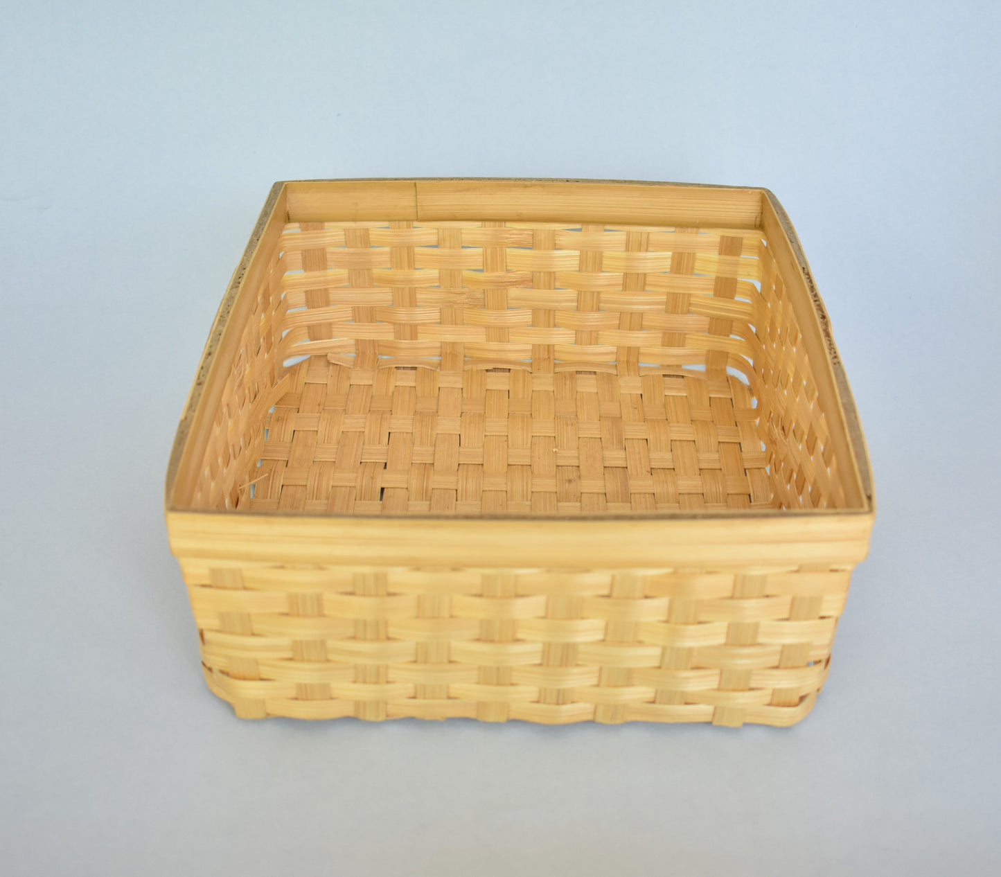 Bamboo Multi Purpose Storage Basket | With Lid | Square Shape