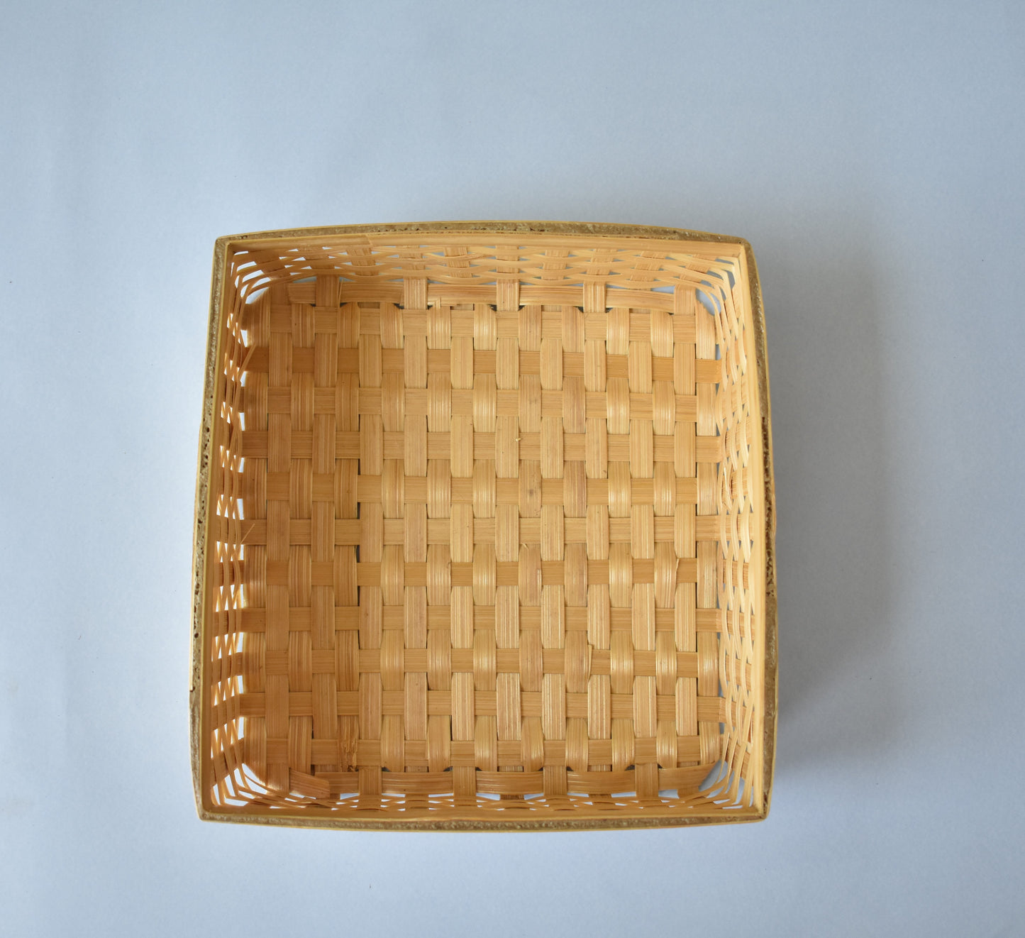 Bamboo Multi Purpose Storage Basket | With Lid | Square Shape