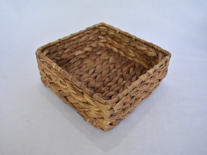 Water Hyacinth Storage Basket | Small Size | Square Shape