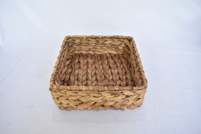 Water Hyacinth Storage Basket | Small Size | Square Shape