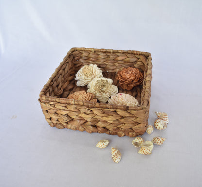 Water Hyacinth Storage Basket | Small Size | Square Shape