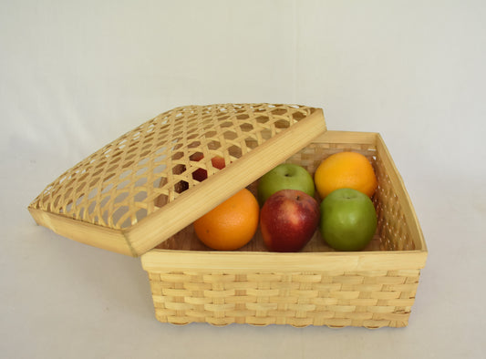 Bamboo Multi Purpose Storage Basket | Square Shape