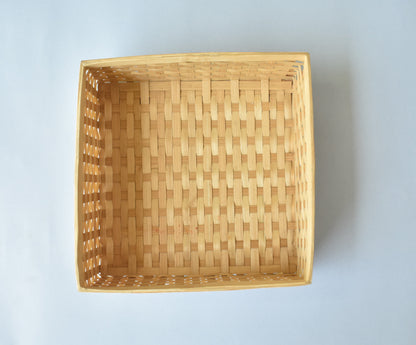Bamboo Multi Purpose Storage Basket | Square Shape