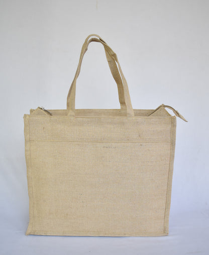 Jute + Bamboo Short Handle Tote Bag