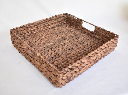 Water Hyacinth Tray | Square Tray | With Handle