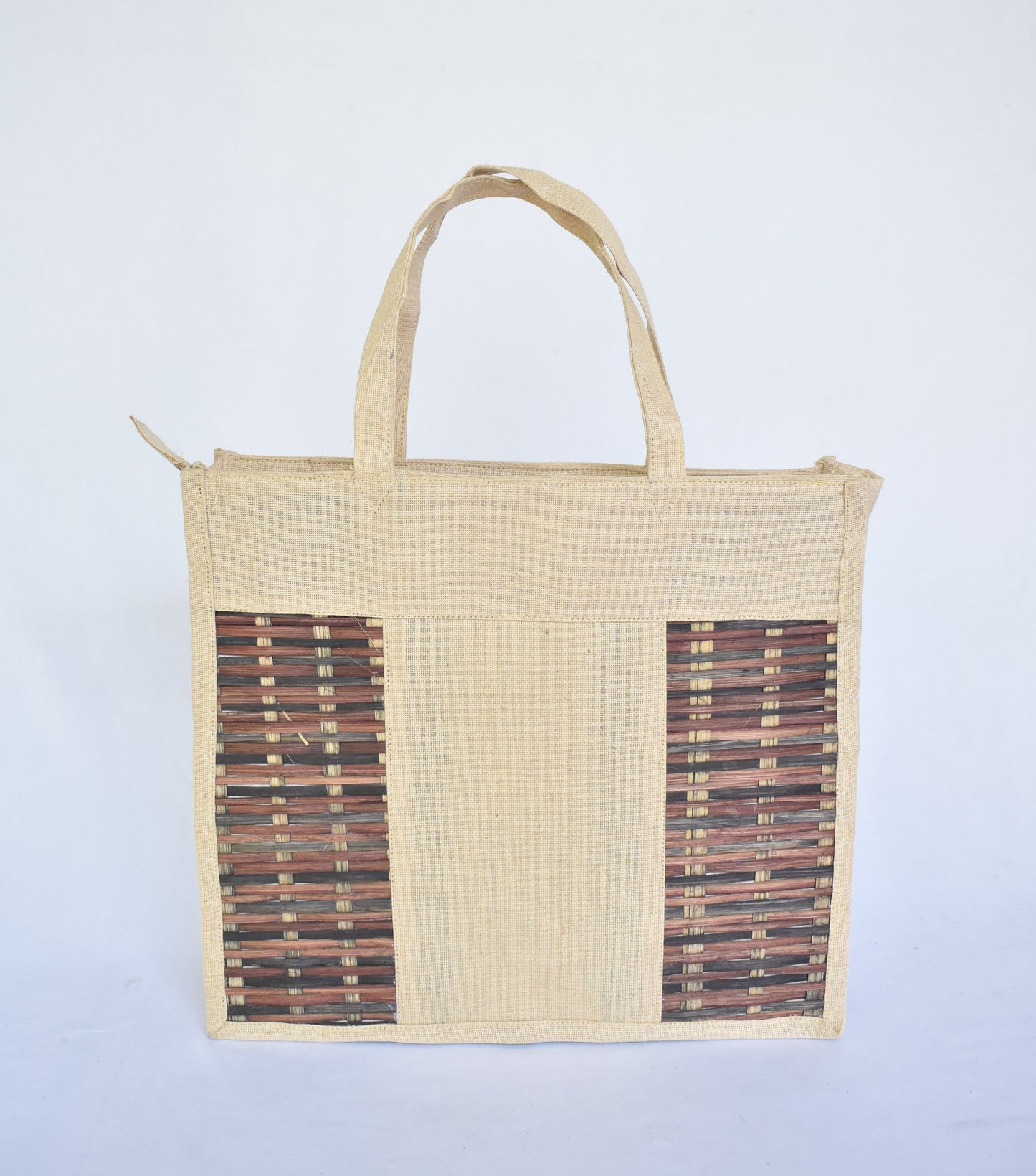 Jute + Bamboo Short Handle Tote Bag