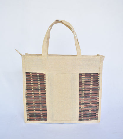 Jute + Bamboo Short Handle Tote Bag