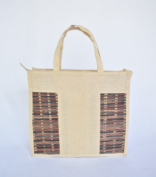 Jute + Bamboo Short Handle Tote Bag