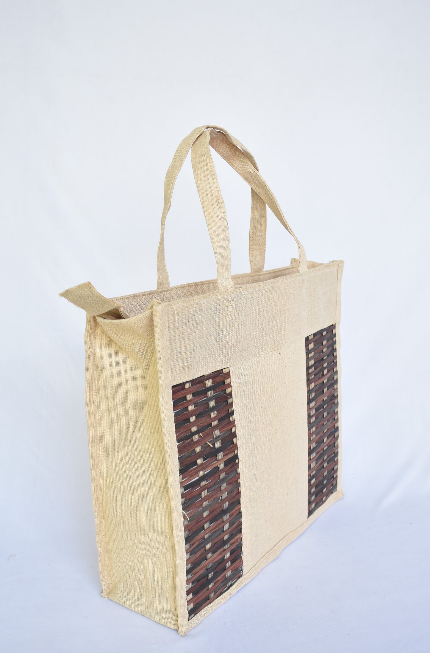 Jute + Bamboo Short Handle Tote Bag