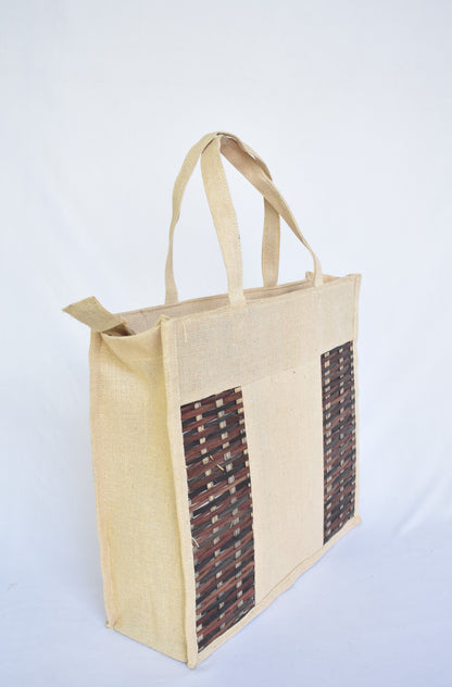 Jute + Bamboo Short Handle Tote Bag