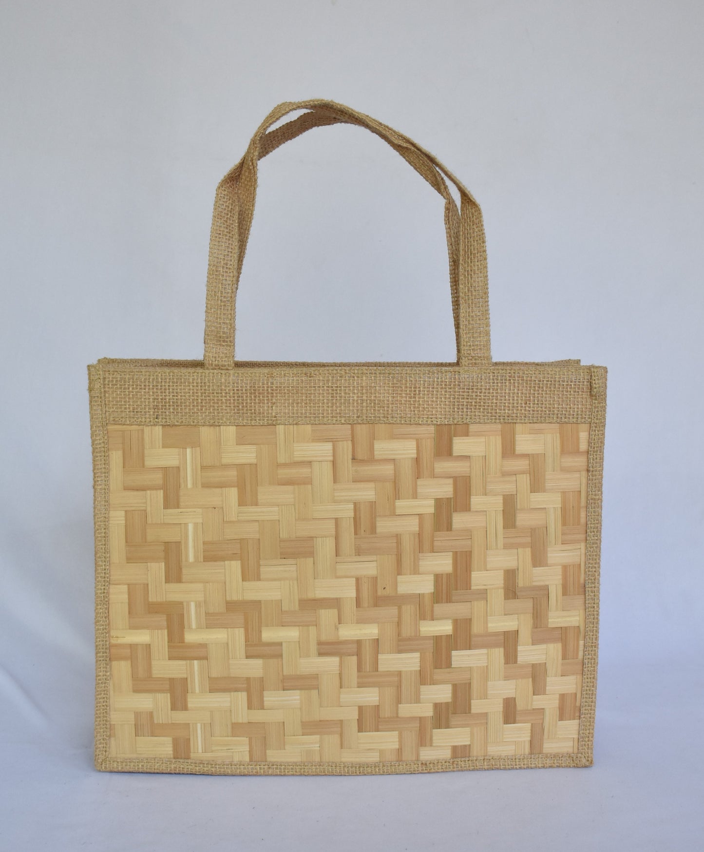 Jute + Bamboo Short Handle Tote Bag