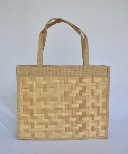 Jute + Bamboo Short Handle Tote Bag