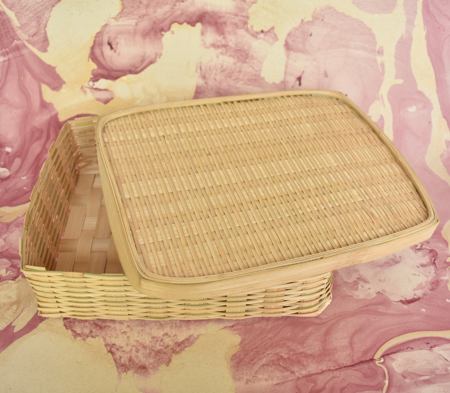 Bamboo Multi Purpose Storage Basket | With Lid