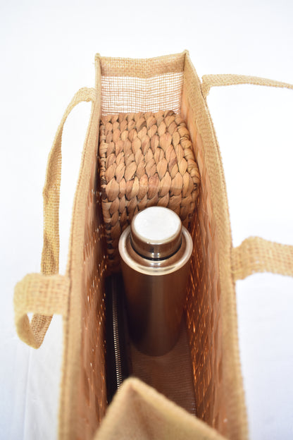 Jute + Bamboo Short Handle Tote Bag