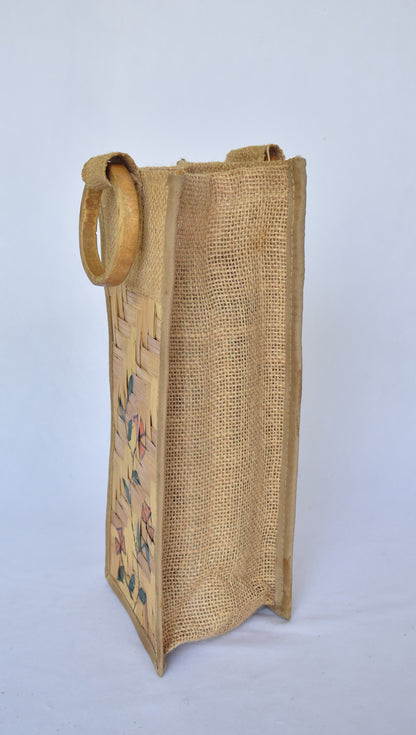 Jute + Bamboo Bottle Holder