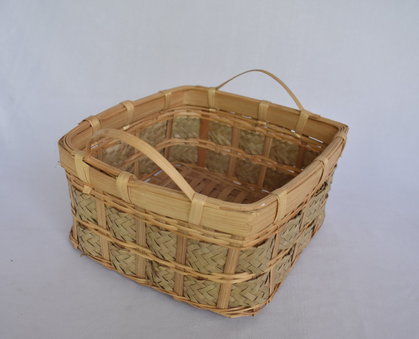 Bamboo Basket | Square Basket | Small Handle