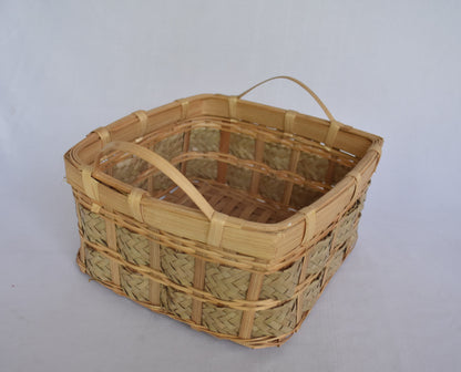 Bamboo Basket | Square Basket | Small Handle