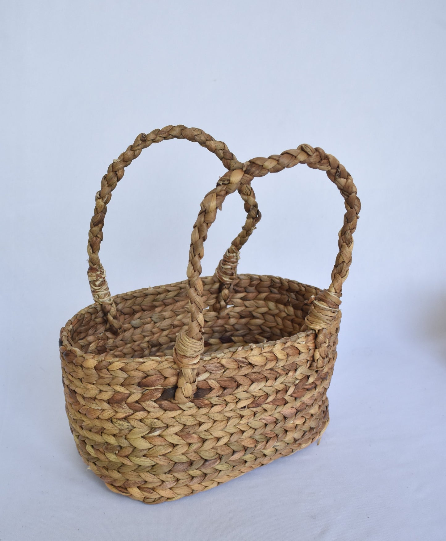 Water Hyacinth Short Handle Bag