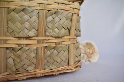 Bamboo Basket | Square Basket | Small Handle
