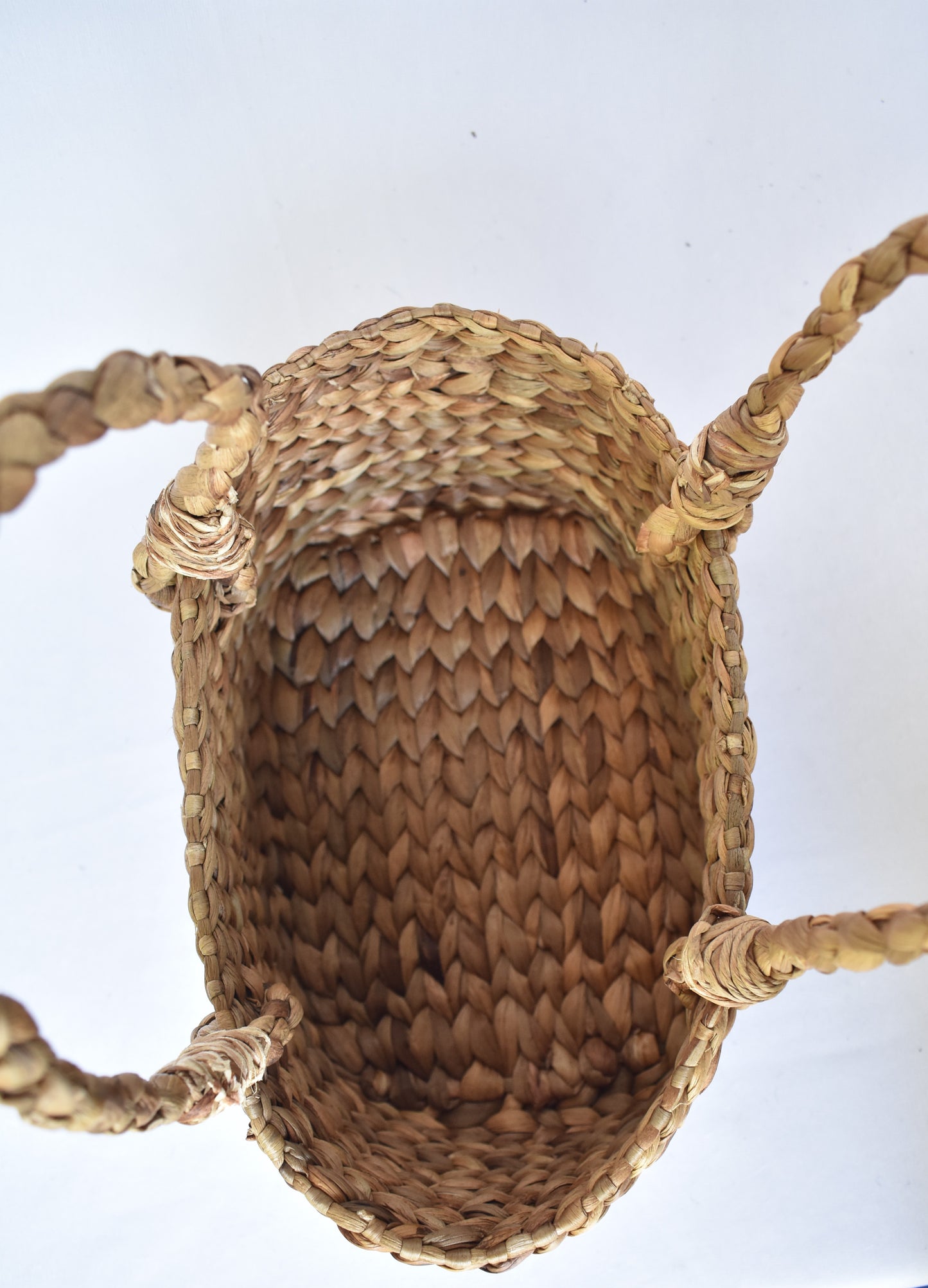 Water Hyacinth Short Handle Bag