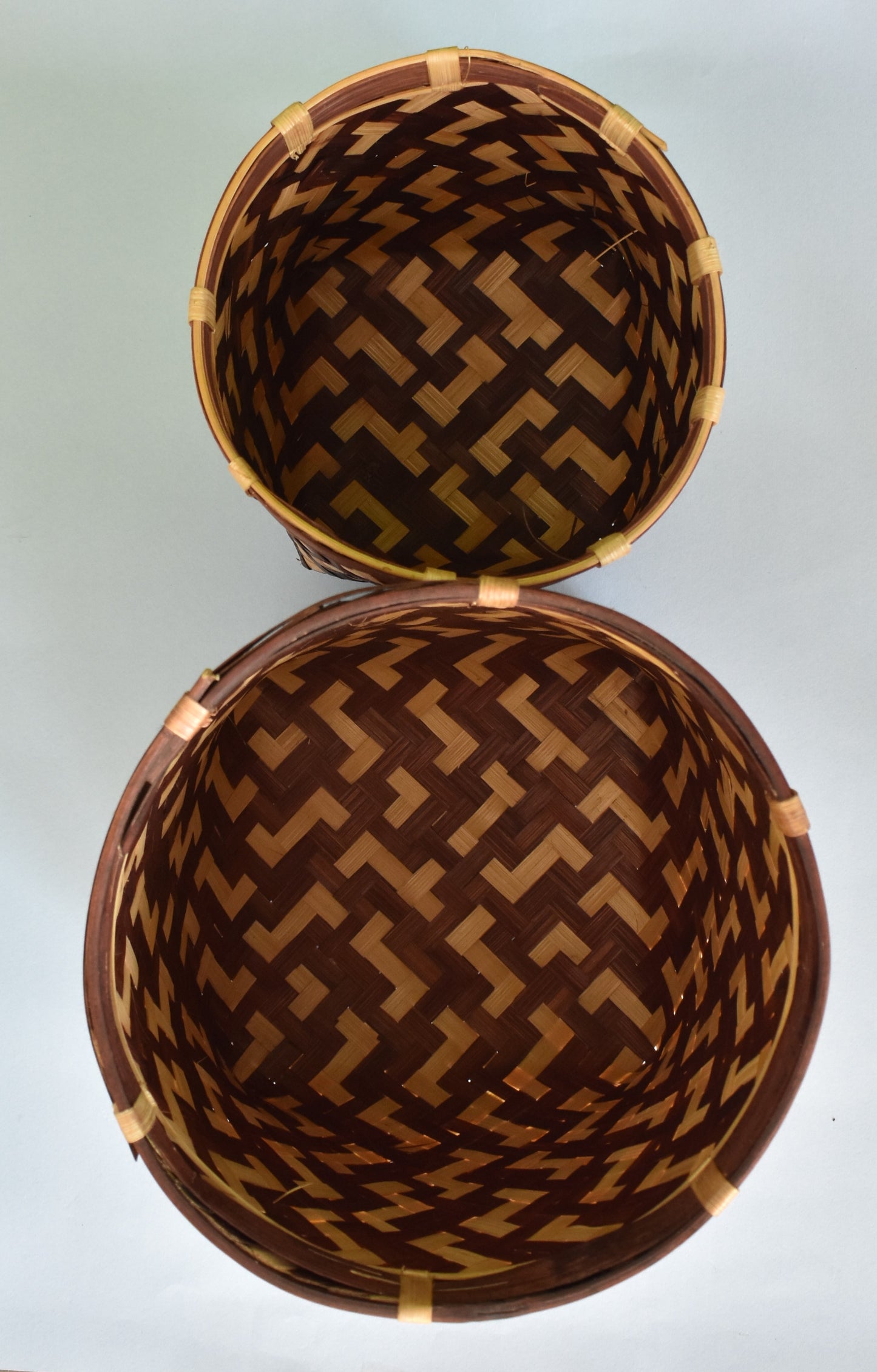 Bamboo Multi Purpose Storage Container | Round Shape | Set Of 2